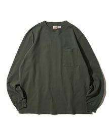 Goodwear（グッドウェア）の「【Goodwear/グッドウェア】7.6オンス USAコットン 無地 ポケット付きロングスリーブクルーネックTシャツ（Tシャツ/カットソー）」