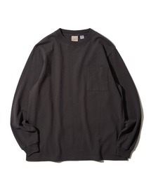 Goodwear（グッドウェア）の「【Goodwear/グッドウェア】7.6オンス USAコットン 無地 ポケット付きロングスリーブクルーネックTシャツ（Tシャツ/カットソー）」