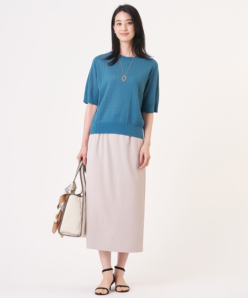 J.PRESS(ジェイプレス)の「【アンサンブル着用可】Vis/Peスパーク クルーネック プルオーバー(ニット/セーター・レディース・オレンジ系/ピーコックグリーン系/ネイビー系/ホワイト系・LARGE/MEDIUM)」の11枚目の写真