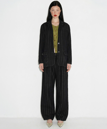 SETSETSET（セットセットセット）の「タックストライプワイドデニムパンツ（デニムパンツ）」