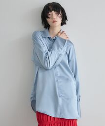 kivi（キヴィ）の「サテンBIGシャツ（シャツ/ブラウス）」
