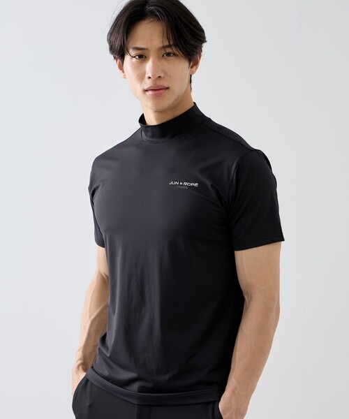 ESSENTIAL】半袖モックネックシャツ/UV・吸水速乾（Tシャツ/カットソー