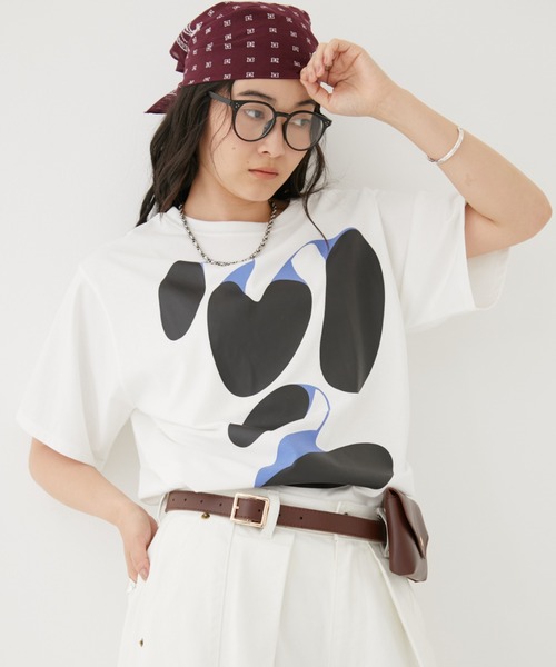 MIRROR STOKE(ミラーストーク)の「【ZOZO限定/追加】MS GRAPHIC TSHIRT/ミラーストークグラフィックティーシャツ(Tシャツ/カットソー・レディース・チャコールグレー/オフホワイト・MEDIUM)」の3枚目の写真