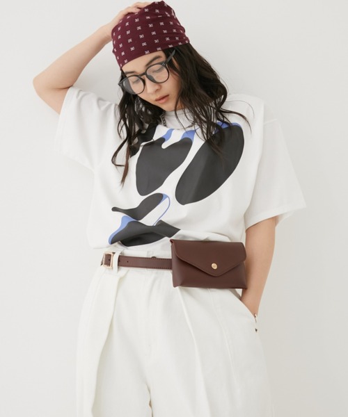 MIRROR STOKE(ミラーストーク)の「【ZOZO限定/追加】MS GRAPHIC TSHIRT/ミラーストークグラフィックティーシャツ(Tシャツ/カットソー・レディース・チャコールグレー/オフホワイト・MEDIUM)」の5枚目の写真