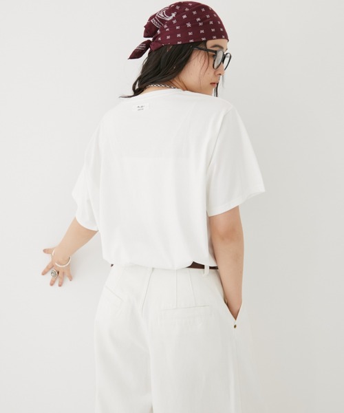 MIRROR STOKE(ミラーストーク)の「【ZOZO限定/追加】MS GRAPHIC TSHIRT/ミラーストークグラフィックティーシャツ(Tシャツ/カットソー・レディース・チャコールグレー/オフホワイト・MEDIUM)」の8枚目の写真