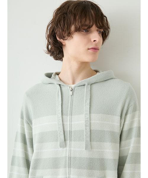 HOMME】【接触冷感】スムーズィーliteクールランダムボーダーパーカ