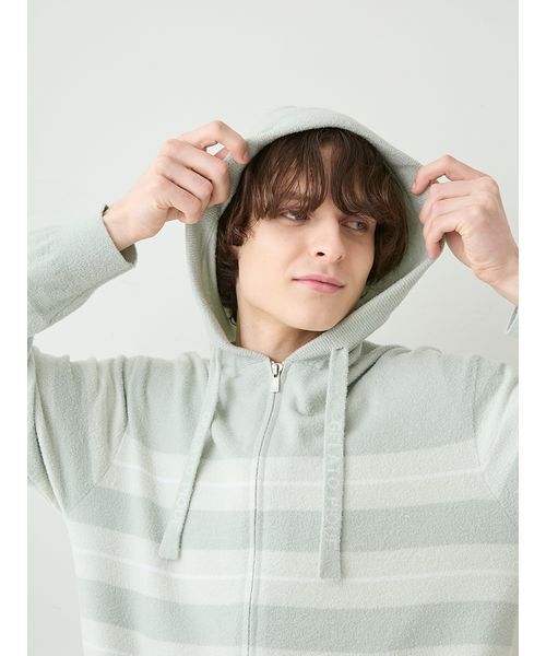 gelato pique スムーズィー'ランダムボーダーパーカー HOMME】【接触冷感】スムーズィーliteクールランダムボーダーパーカ