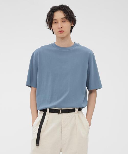 MARGARET HOWELL(マーガレットハウエル)の「FINE DENSE COTTON JERSEY TOP(Tシャツ/カットソー・メンズ・グレー系その他4/ブルー系その他4/ホワイト・LARGE/MEDIUM/X-LARGE)」の3枚目の写真