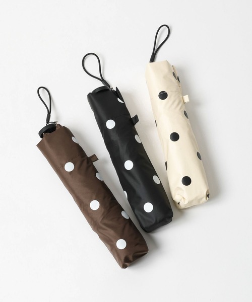 Me%(ミィパーセント)の「【晴雨兼用】DOTminiカサ 636361(折りたたみ傘・レディース・ブラウン/ブラック/アイボリー・FREE)」の7枚目の写真