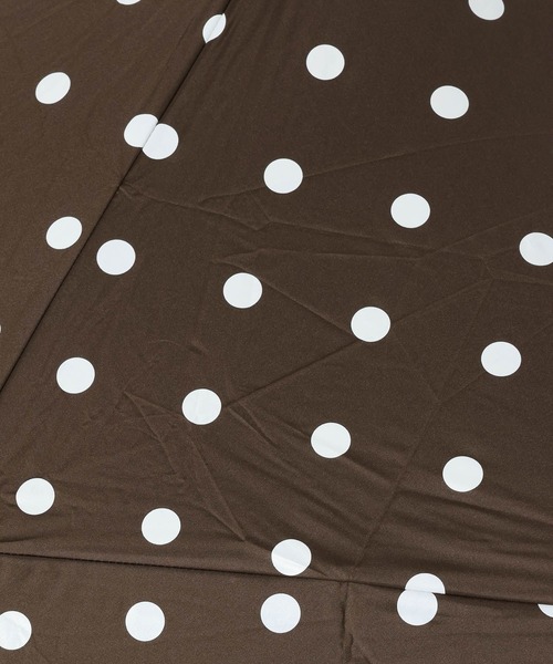 Me%(ミィパーセント)の「【晴雨兼用】DOTminiカサ 636361(折りたたみ傘・レディース・ブラウン/ブラック/アイボリー・FREE)」の12枚目の写真