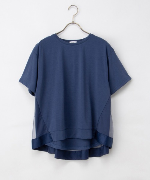 Honeys（ハニーズ）の「【ＵＶカット】バックチュールトップス（Tシャツ/カットソー・レディース・ブルー/アイボリー/ブラック/ブラウン・L/LL/M/S）」の21枚目の写真