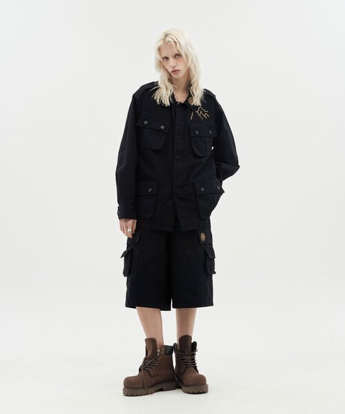 CIAOPANIC(チャオパニック)の「【DEFGARMENTS/デフガーメンツ】COTTON FIELD JACKET(その他アウター・レディース・ブラック/ベージュ・LARGE/SMALL)」の4枚目の写真