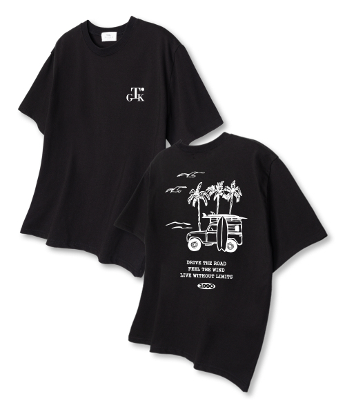 TI.GLAKE(ティーグレイク)の「ドライブザロード オーバーサイズ 半袖Tシャツ ブラック(Tシャツ/カットソー・メンズ・その他・LARGE/X-LARGE/XX-LARGE)」の1枚目の写真