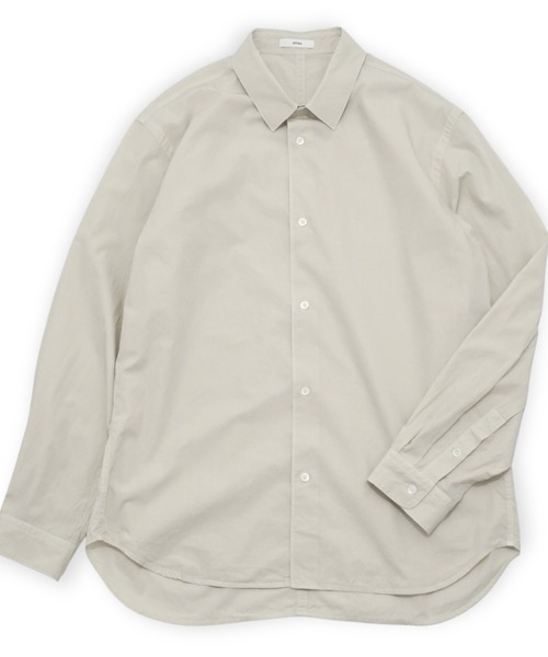 ATON(エイトン)の「【ATON】SHRINK COTTON LAWN OVERSIZED SHIRT(シャツ/ブラウス・メンズ・ベージュ・4)」の1枚目の写真