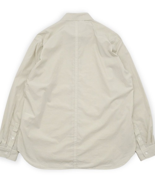 ATON(エイトン)の「【ATON】SHRINK COTTON LAWN OVERSIZED SHIRT(シャツ/ブラウス・メンズ・ベージュ・4)」の4枚目の写真