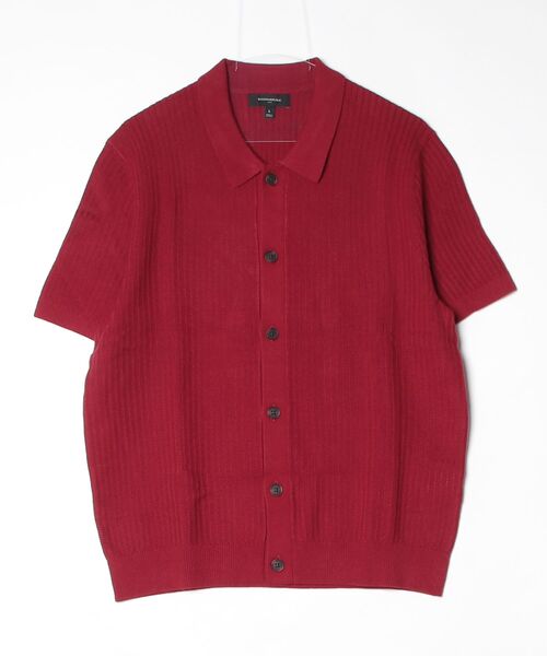 BANANA REPUBLIC FACTORY STORE（バナナリパブリック ファクトリーストア）の「BANANA REPUBLIC FACTORY STORE　　テクスチャード セーター ポロ（ニット/セーター・メンズ・ブルー/ワイン/アイボリー・XL/L/M/S）」の6枚目の写真