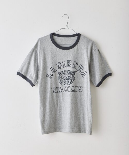 Kastane(カスタネ)の「【WHIMSIC/2サイズ展開】オーバーダイ プリントTシャツ(Tシャツ/カットソー・レディース・ブルー/ベージュ/グレー・2/1)」の2枚目の写真