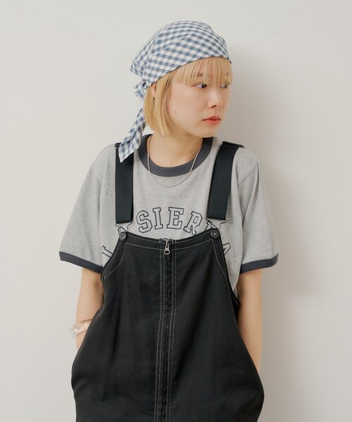 Kastane(カスタネ)の「【WHIMSIC/2サイズ展開】オーバーダイ プリントTシャツ(Tシャツ/カットソー・レディース・ブルー/ベージュ/グレー・2/1)」の4枚目の写真