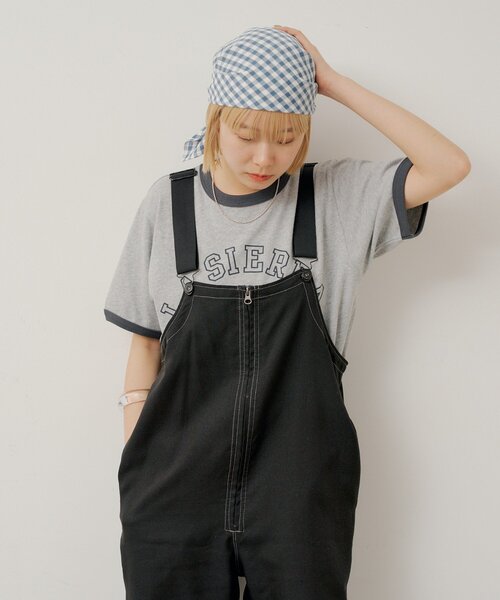 Kastane(カスタネ)の「【WHIMSIC/2サイズ展開】オーバーダイ プリントTシャツ(Tシャツ/カットソー・レディース・ブルー/ベージュ/グレー・2/1)」の5枚目の写真