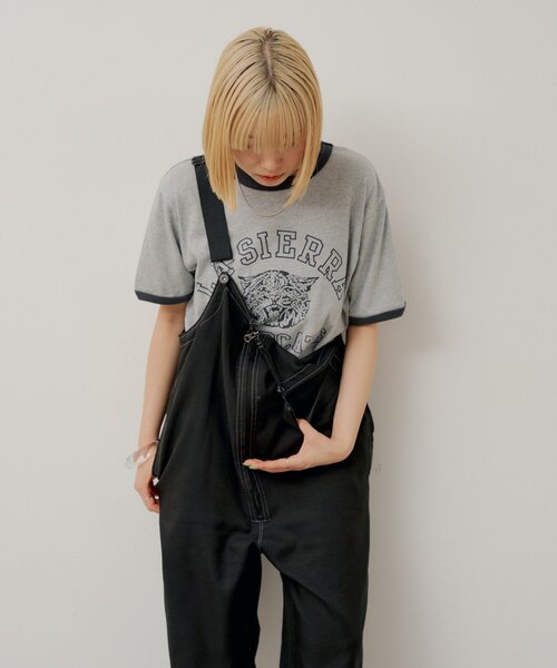 Kastane(カスタネ)の「【WHIMSIC/2サイズ展開】オーバーダイ プリントTシャツ(Tシャツ/カットソー・レディース・ブルー/ベージュ/グレー・2/1)」の6枚目の写真
