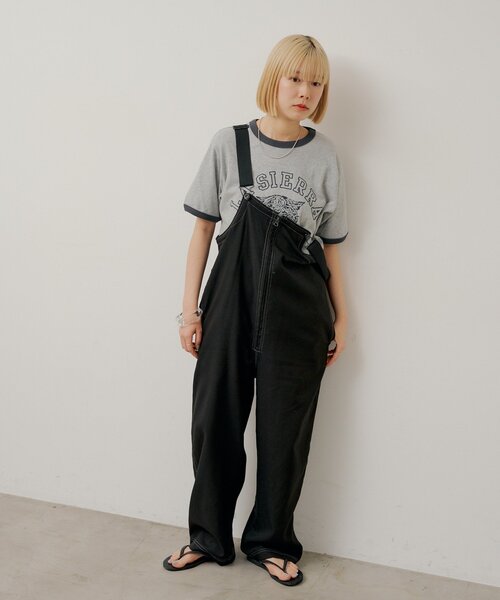 Kastane(カスタネ)の「【WHIMSIC/2サイズ展開】オーバーダイ プリントTシャツ(Tシャツ/カットソー・レディース・ブルー/ベージュ/グレー・2/1)」の11枚目の写真