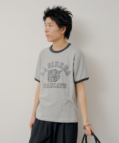 Kastane(カスタネ)の「【WHIMSIC/2サイズ展開】オーバーダイ プリントTシャツ(Tシャツ/カットソー・レディース・ブルー/ベージュ/グレー・2/1)」の14枚目の写真