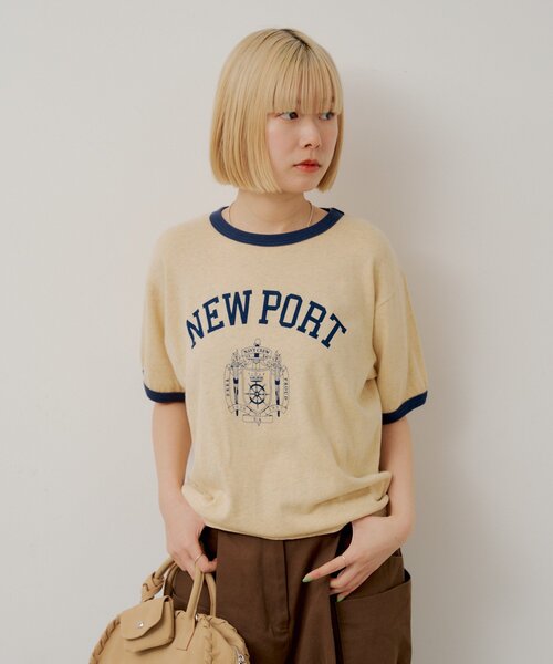 Kastane(カスタネ)の「【WHIMSIC/2サイズ展開】オーバーダイ プリントTシャツ(Tシャツ/カットソー・レディース・ブルー/ベージュ/グレー・2/1)」の20枚目の写真
