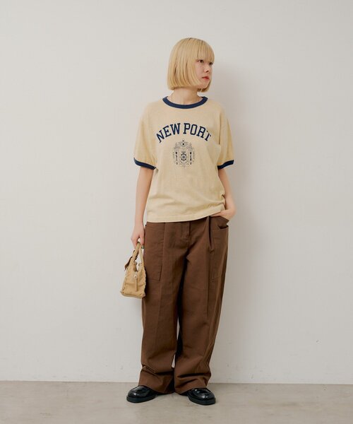 Kastane(カスタネ)の「【WHIMSIC/2サイズ展開】オーバーダイ プリントTシャツ(Tシャツ/カットソー・レディース・ブルー/ベージュ/グレー・2/1)」の22枚目の写真
