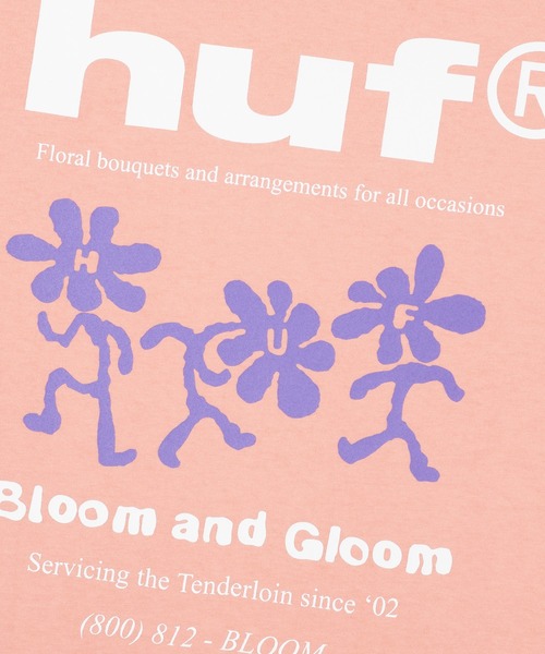 HUF(ハフ)の「BLOOM & GLOOM TEE(Tシャツ/カットソー・メンズ・ピンク系その他/ブラック/ホワイト・S/M/L/XL/XXL)」の8枚目の写真