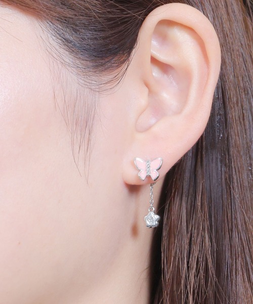 バタフライリボン ピアス（ピアス（両耳用））｜MARY QUANT（マリー