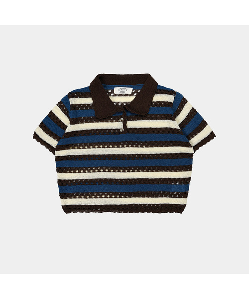 PIGMENT（ピグメント）の「スカラップスカシカラー ニット (TDSW250310)（ニット/セーター・レディース・レンガ/ライトグレー/ブラウン・FREE）」の2枚目の写真