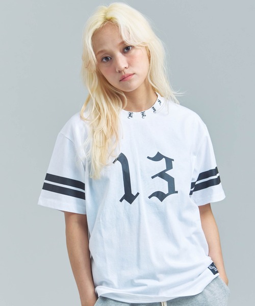 GALLIS ADDICTION（ガリスアディクション）の「GA 13-Football Tee（Tシャツ/カットソー・メンズ・ホワイト/ブラック・L/M）」の4枚目の写真