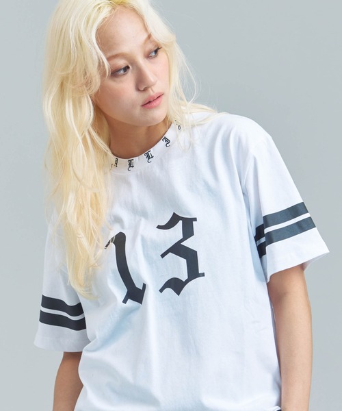 GALLIS ADDICTION（ガリスアディクション）の「GA 13-Football Tee（Tシャツ/カットソー・メンズ・ホワイト/ブラック・L/M）」の5枚目の写真