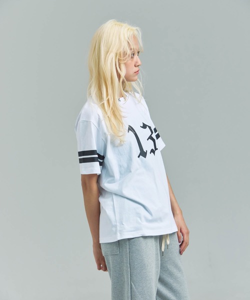 GALLIS ADDICTION（ガリスアディクション）の「GA 13-Football Tee（Tシャツ/カットソー・メンズ・ホワイト/ブラック・L/M）」の7枚目の写真