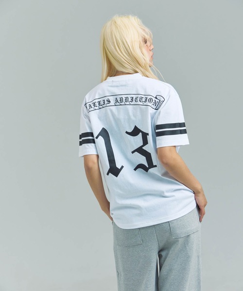 GALLIS ADDICTION（ガリスアディクション）の「GA 13-Football Tee（Tシャツ/カットソー・メンズ・ホワイト/ブラック・L/M）」の10枚目の写真