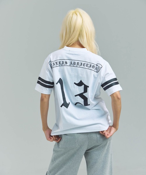 GALLIS ADDICTION（ガリスアディクション）の「GA 13-Football Tee（Tシャツ/カットソー・メンズ・ホワイト/ブラック・L/M）」の11枚目の写真