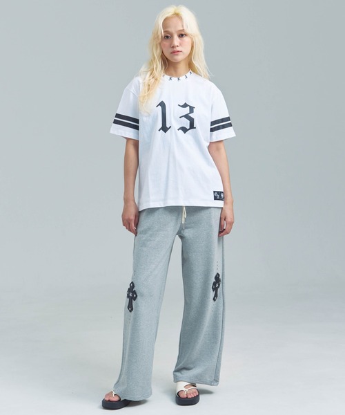 GALLIS ADDICTION（ガリスアディクション）の「GA 13-Football Tee（Tシャツ/カットソー・メンズ・ホワイト/ブラック・L/M）」の12枚目の写真