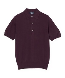 【別注】MORGANO / コットン ショートスリーブ ニット ポロシャツ