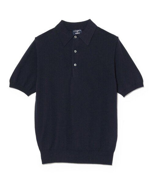 BEAMS F(ビームスエフ)の「【別注】MORGANO / コットン ショートスリーブ ニット ポロシャツ(ポロシャツ・メンズ・ネイビー/パープル/ブラウン/ブラック・46/48/50/52)」の3枚目の写真