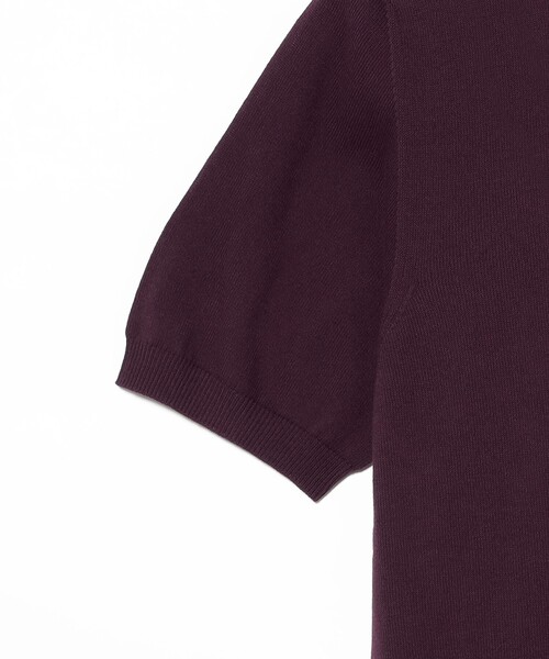 BEAMS F(ビームスエフ)の「【別注】MORGANO / コットン ショートスリーブ ニット ポロシャツ(ポロシャツ・メンズ・ネイビー/パープル/ブラウン/ブラック・46/48/50/52)」の7枚目の写真