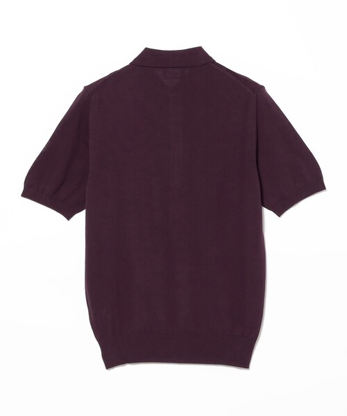 BEAMS F(ビームスエフ)の「【別注】MORGANO / コットン ショートスリーブ ニット ポロシャツ(ポロシャツ・メンズ・ネイビー/パープル/ブラウン/ブラック・46/48/50/52)」の9枚目の写真