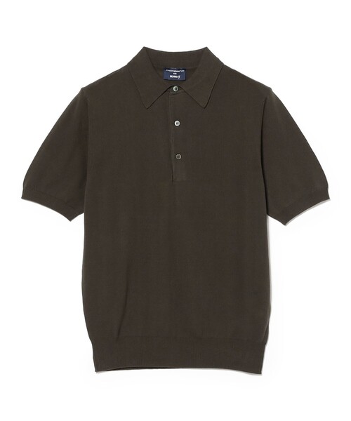 BEAMS F(ビームスエフ)の「【別注】MORGANO / コットン ショートスリーブ ニット ポロシャツ(ポロシャツ・メンズ・ネイビー/パープル/ブラウン/ブラック・46/48/50/52)」の12枚目の写真
