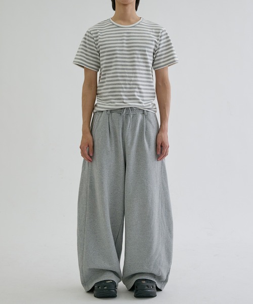 EPNK（イーピーエヌケー）の「Assorted border short sleeve tee / アソートボーダーショートスリーブT（Tシャツ/カットソー・メンズ・オフホワイト/ブラック/ブラック系/グレー・SMALL/LARGE/MEDIUM）」の20枚目の写真