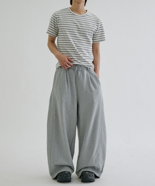 EPNK（イーピーエヌケー）の「Assorted border short sleeve tee / アソートボーダーショートスリーブT（Tシャツ/カットソー・メンズ・オフホワイト/ブラック/ブラック系/グレー・SMALL/LARGE/MEDIUM）」の21枚目の写真
