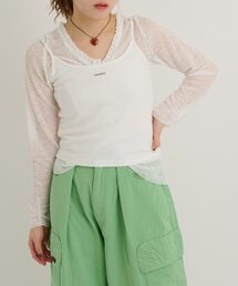 【5色展開】プレート付きキャミ 夏服