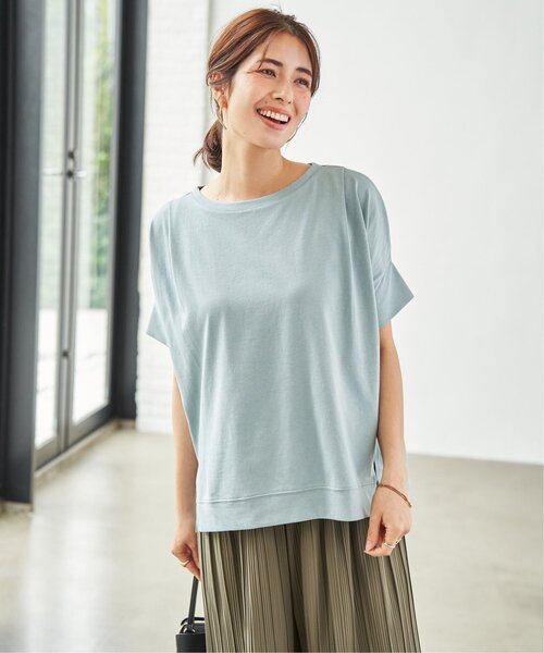ikka(イッカ)の「【プチプラ1990円(税抜)】冷感ショルダータックプルオーバー【お得だ値/接触冷感】(Tシャツ/カットソー・レディース・ベージュ/オフホワイト/ピンク/ブラック/ライトグリーン・M/L/S)」の12枚目の写真