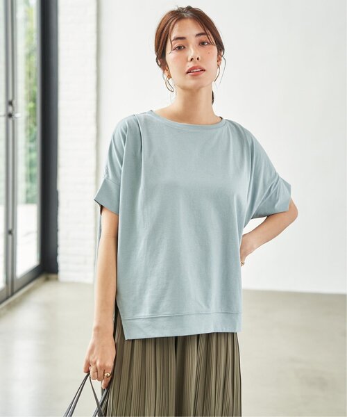 ikka(イッカ)の「【プチプラ1990円(税抜)】冷感ショルダータックプルオーバー【お得だ値/接触冷感】(Tシャツ/カットソー・レディース・ベージュ/オフホワイト/ピンク/ブラック/ライトグリーン・M/L/S)」の13枚目の写真