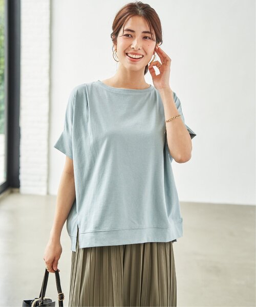 ikka(イッカ)の「【プチプラ1990円(税抜)】冷感ショルダータックプルオーバー【お得だ値/接触冷感】(Tシャツ/カットソー・レディース・ベージュ/オフホワイト/ピンク/ブラック/ライトグリーン・M/L/S)」の14枚目の写真