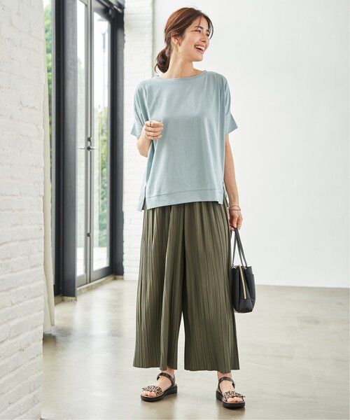 ikka(イッカ)の「【プチプラ1990円(税抜)】冷感ショルダータックプルオーバー【お得だ値/接触冷感】(Tシャツ/カットソー・レディース・ベージュ/オフホワイト/ピンク/ブラック/ライトグリーン・M/L/S)」の16枚目の写真