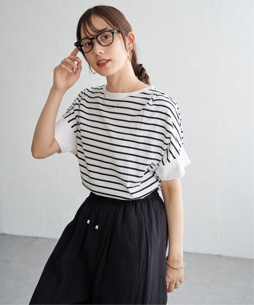 ikka(イッカ)の「【プチプラ1990円(税抜)】冷感ショルダータックプルオーバー【お得だ値/接触冷感】(Tシャツ/カットソー・レディース・ベージュ/オフホワイト/ピンク/ブラック/ライトグリーン・M/L/S)」の6枚目の写真